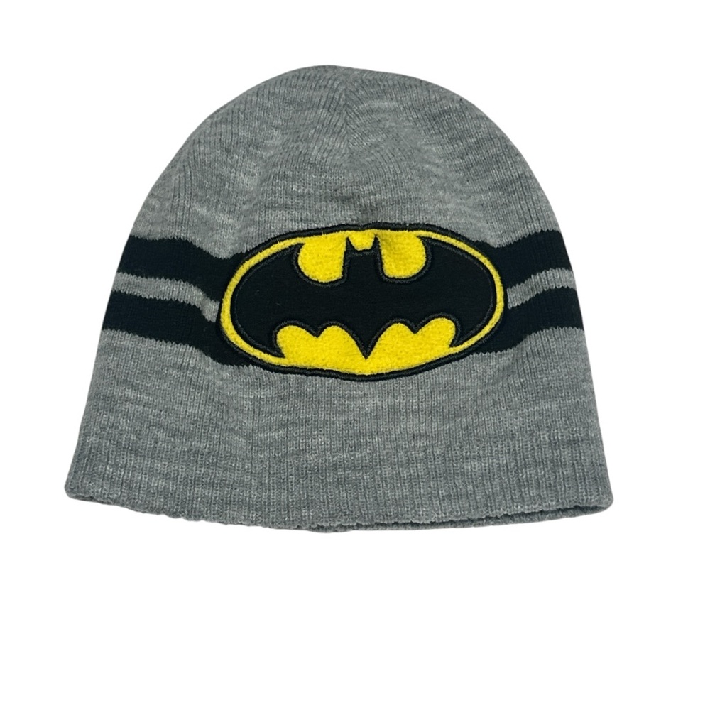 DC Batman Gray and Black Kids Beanie